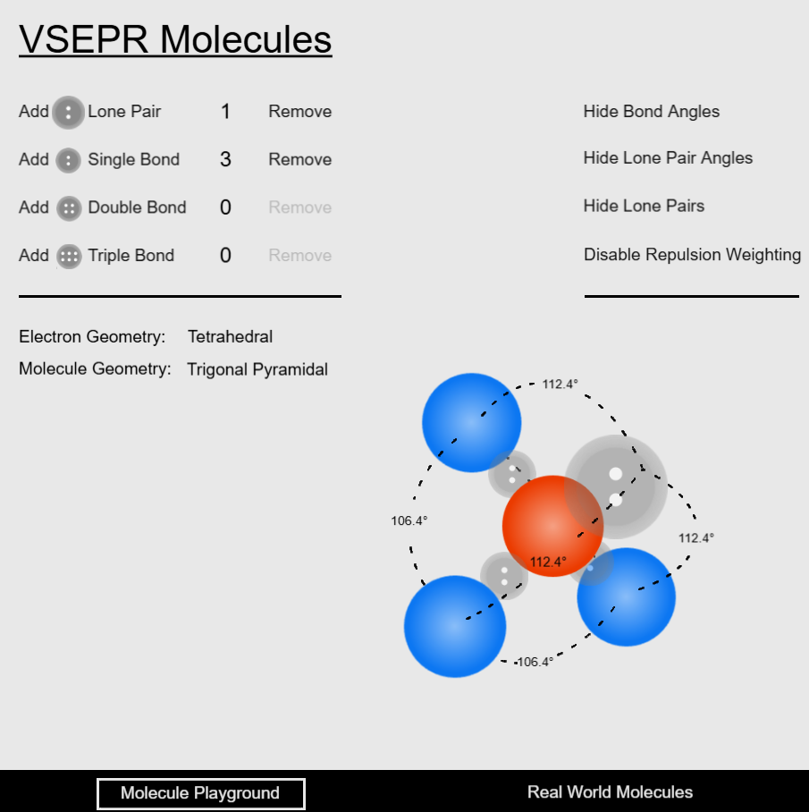 VSEPR (Valence Shell Electron Pair Repulsion)