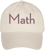 Picture of a Math baseball cap.