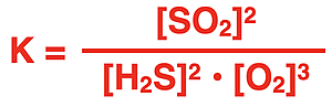 Equilibrium constant equation to match a given reaction.