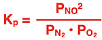 Equilibrium Constant Equation Equilibrium constant equation to match a given a gas-phase, homogeneous reaction, using partial pressures.