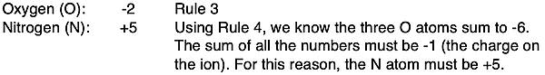 A walk-through of how to assign oxidation numbers to the elements in NO3- (nitrate ion).